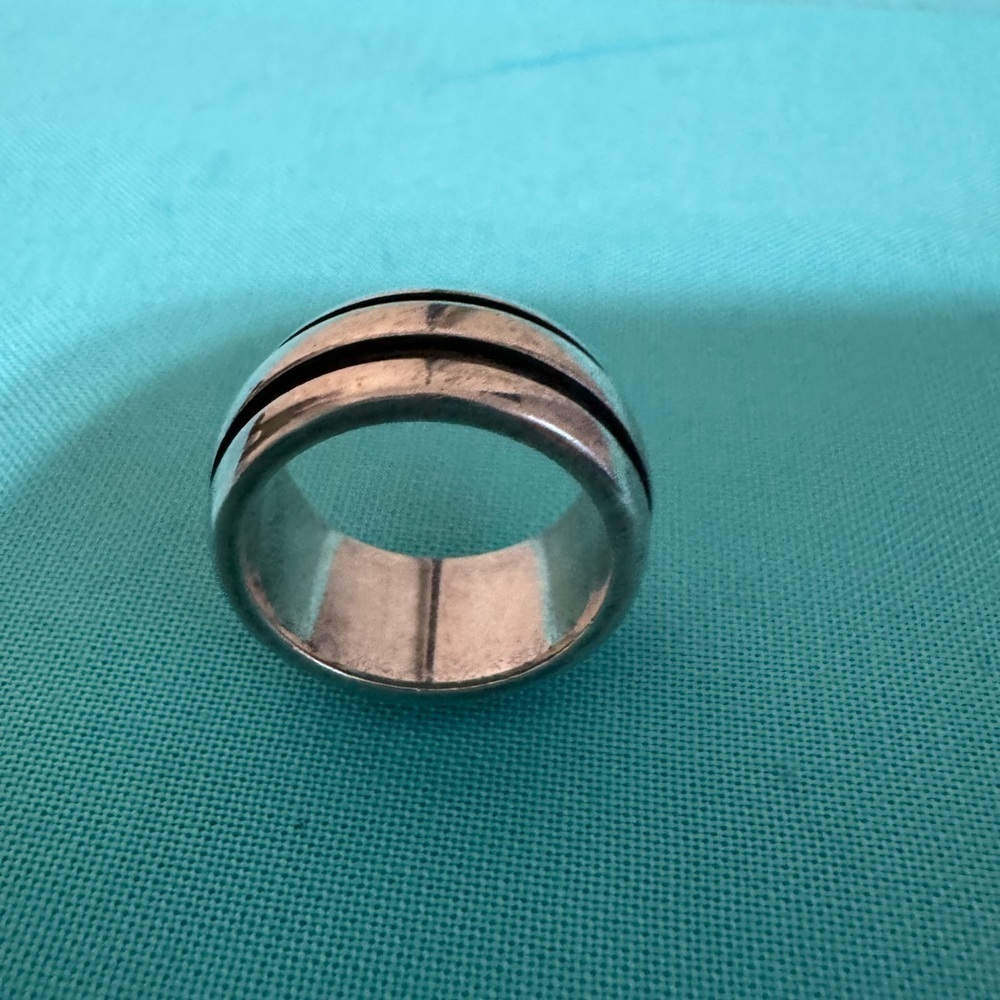 Tiffany Sterling Silver Double Channel Ring - Picture 3 of 5